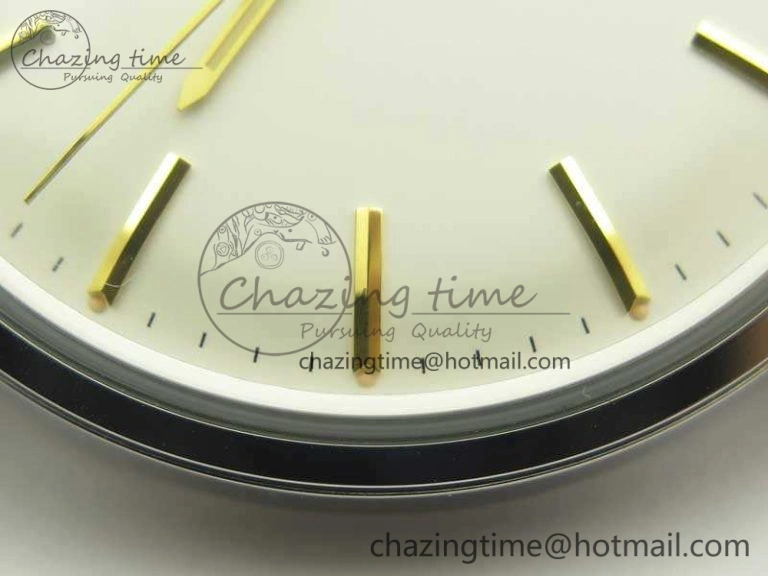 Seamaster 30 1962 SS TW Best Edition White Dial YG Markers On Leather Strap MIYOTA8215