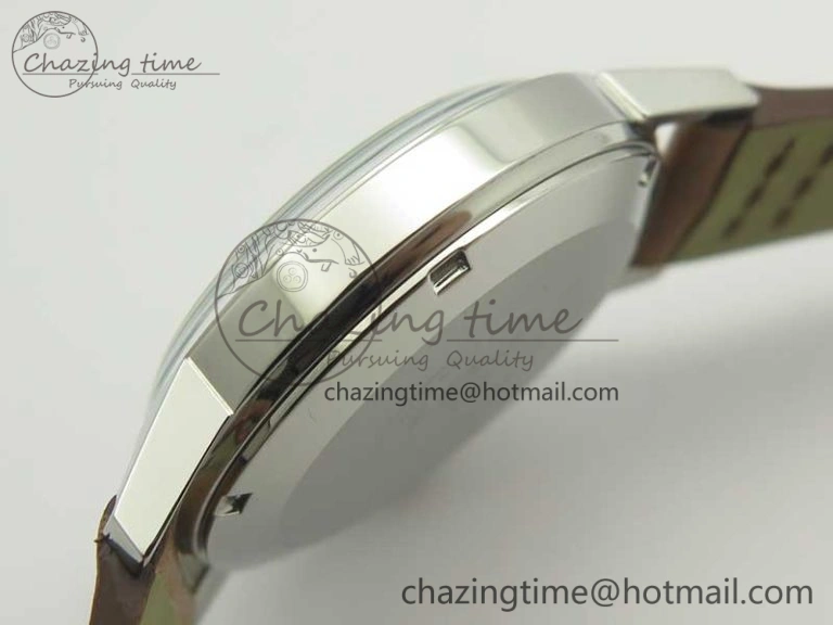 Seamaster 30 1962 date SS TW Best Edition White Dial Gold Markers On Brown Leather Strap MIYOTA 8215