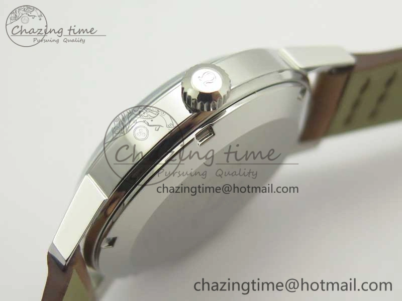 Seamaster 30 1962 date SS TW Best Edition White Dial Gold Markers On Brown Leather Strap MIYOTA 8215
