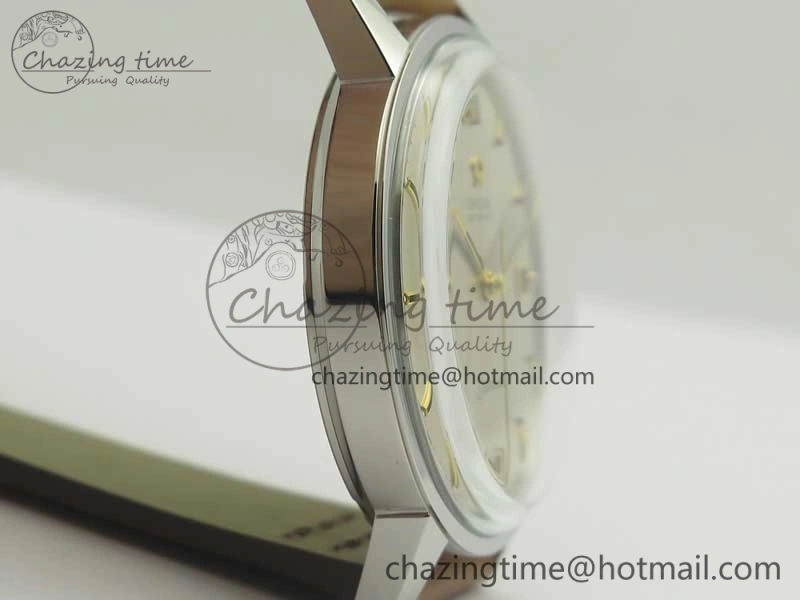 Seamaster 30 1962 date SS TW Best Edition White Dial Gold Markers On Brown Leather Strap MIYOTA 8215