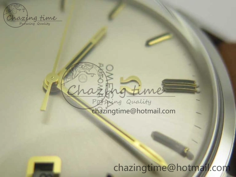 Seamaster 30 1962 date SS TW Best Edition White Dial Gold Markers On Brown Leather Strap MIYOTA 8215