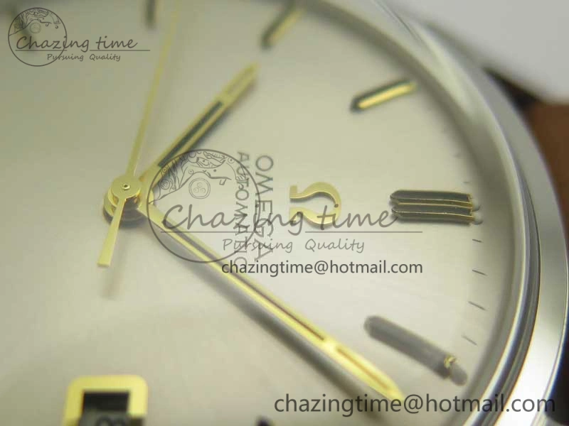 Seamaster 30 1962 date SS TW Best Edition White Dial Gold Markers On Brown Leather Strap MIYOTA 8215