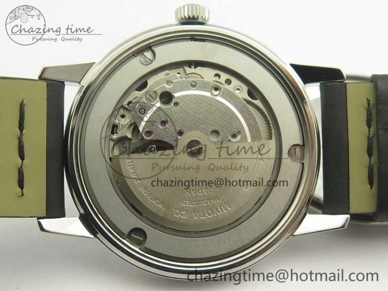Seamaster 30 1962 date SS TW Best Edition White Dial Silver Markers On Black Leather Strap MIYOTA 8215