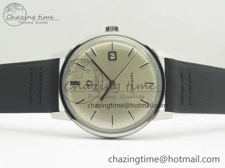 Seamaster 30 1962 date SS TW Best Edition White Dial Silver Markers On Black Leather Strap MIYOTA 8215