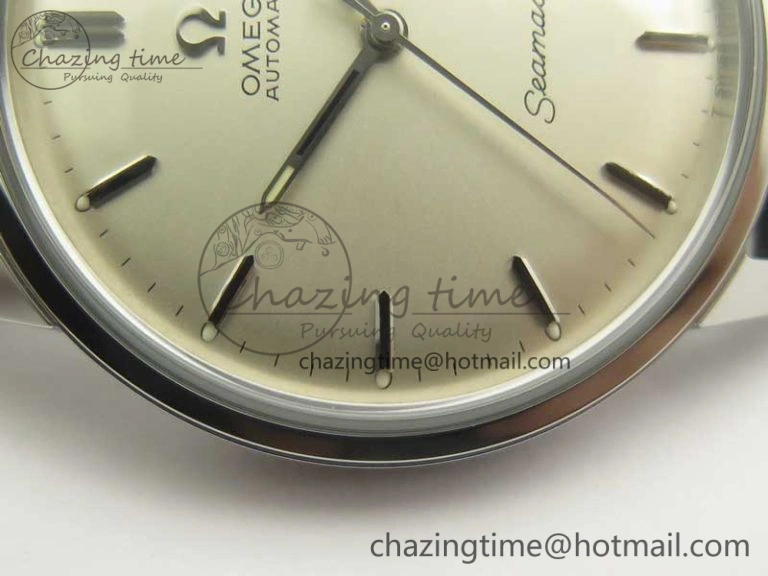 Seamaster 30 1962 date SS TW Best Edition White Dial Silver Markers On Black Leather Strap MIYOTA 8215
