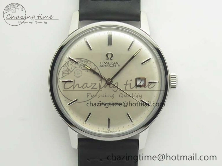 Seamaster 30 1962 date SS TW Best Edition White Dial Silver Markers On Black Leather Strap MIYOTA 8215