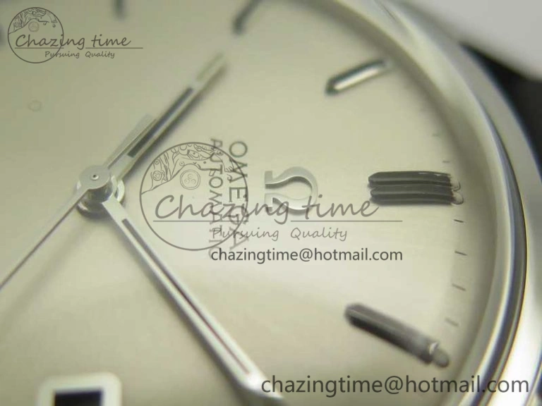 Seamaster 30 1962 date SS TW Best Edition White Dial Silver Markers On Black Leather Strap MIYOTA 8215