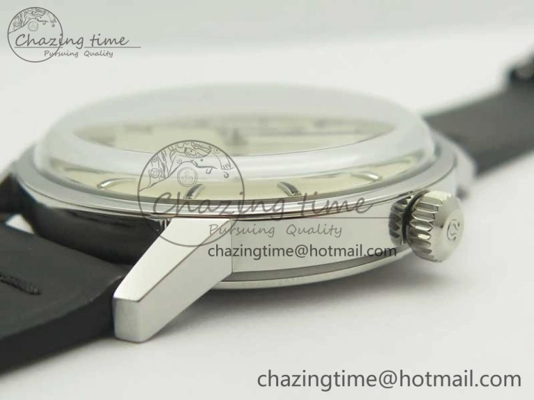 Seamaster 30 1962 date SS TW Best Edition White Dial Silver Markers On Black Leather Strap MIYOTA 8215
