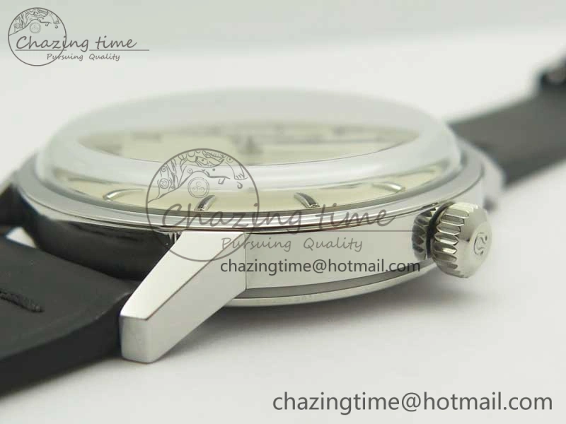 Seamaster 30 1962 date SS TW Best Edition White Dial Silver Markers On Black Leather Strap MIYOTA 8215