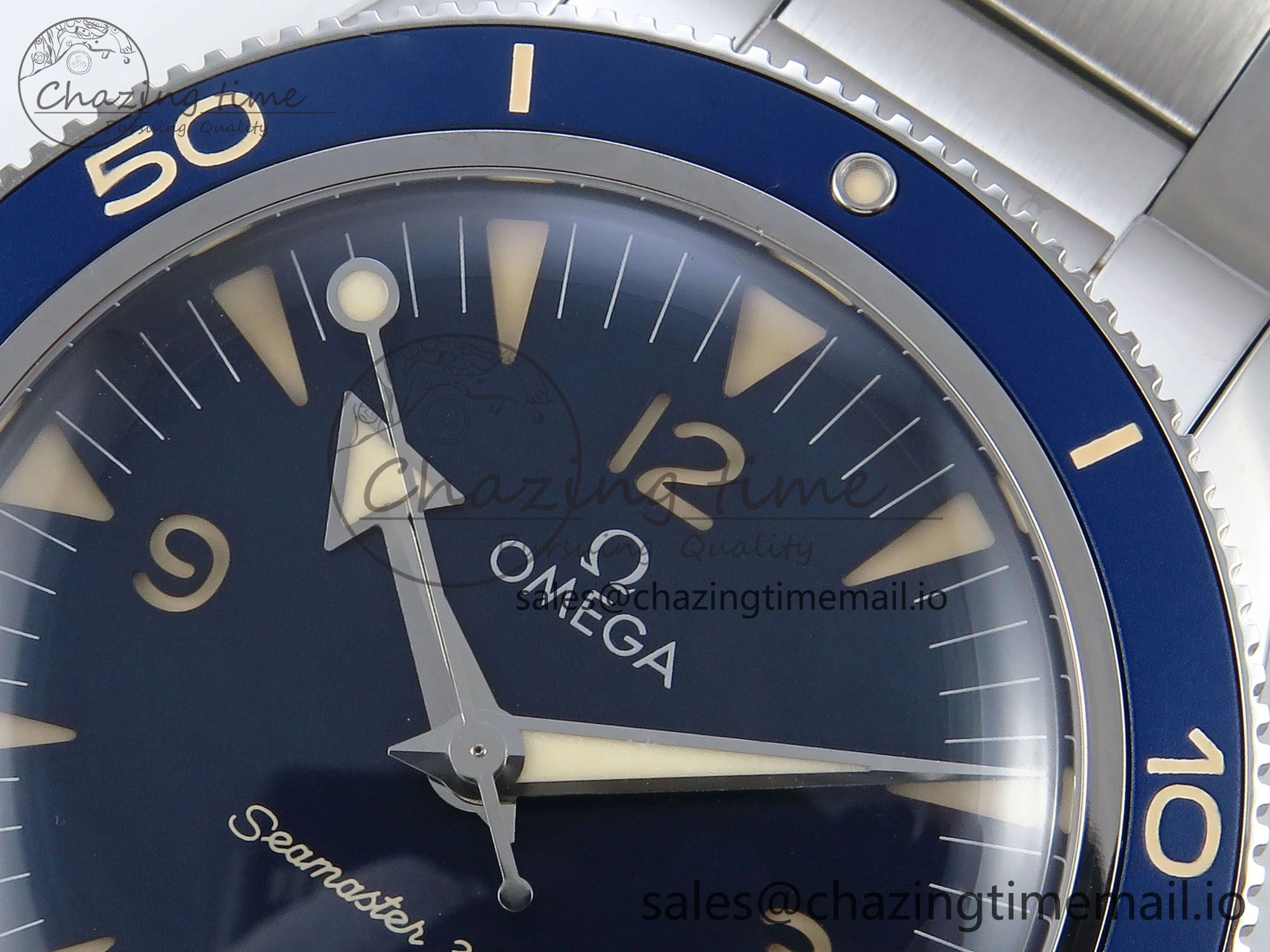 Seamaster 300 Heritage SS VSF 1:1 Best Edition Blue Dial on SS Bracelet A8912