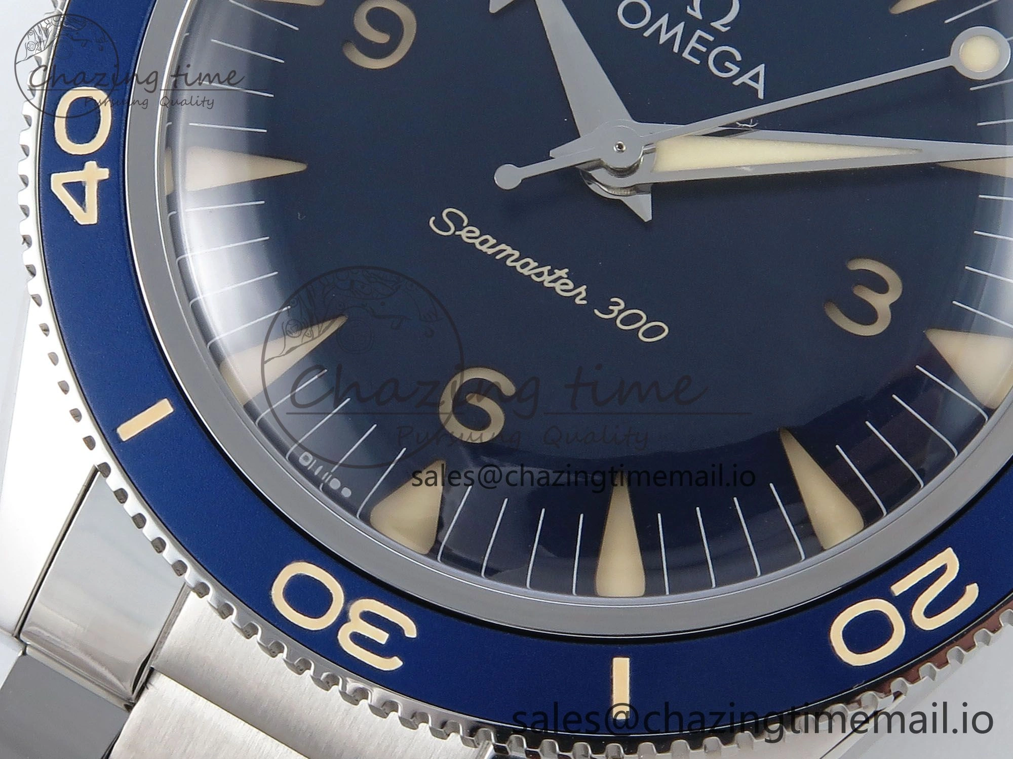Seamaster 300 Heritage SS VSF 1:1 Best Edition Blue Dial on SS Bracelet A8912