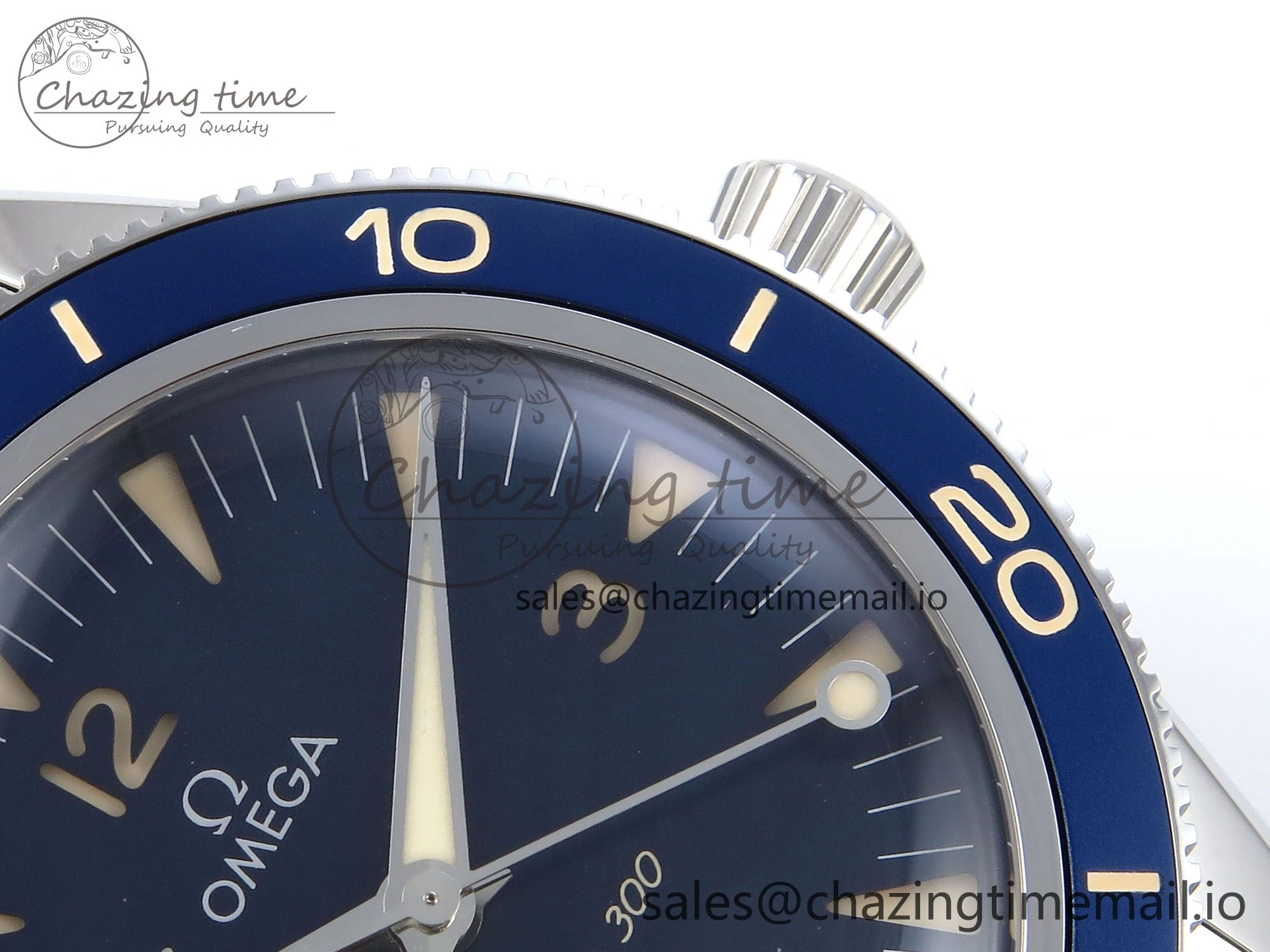 Seamaster 300 Heritage SS VSF 1:1 Best Edition Blue Dial on SS Bracelet A8912