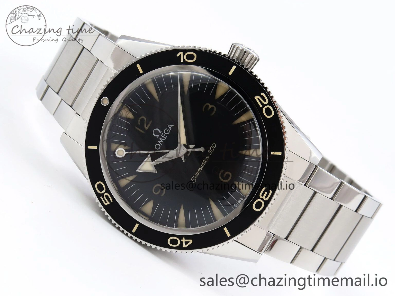 Seamaster 300 Heritage VSF 1:1 Best Edition Black Dial on SS Bracelet A8912 Super Clone