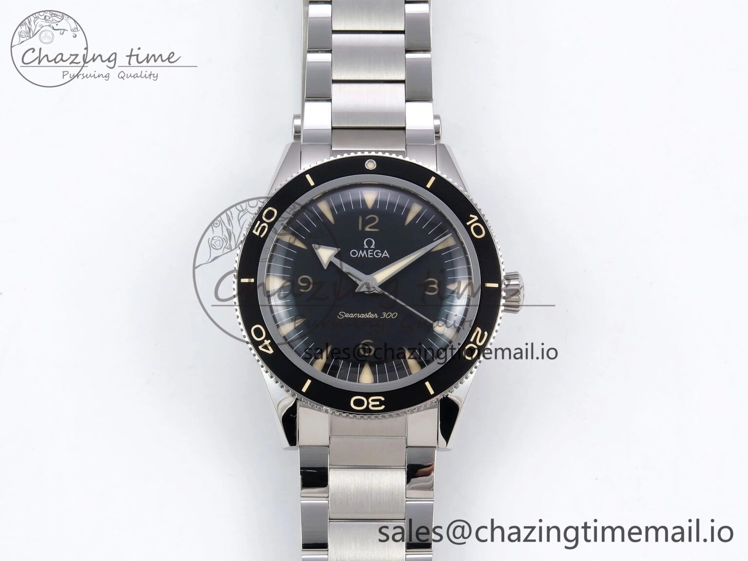 Seamaster 300 Heritage VSF 1:1 Best Edition Black Dial on SS Bracelet A8912 Super Clone
