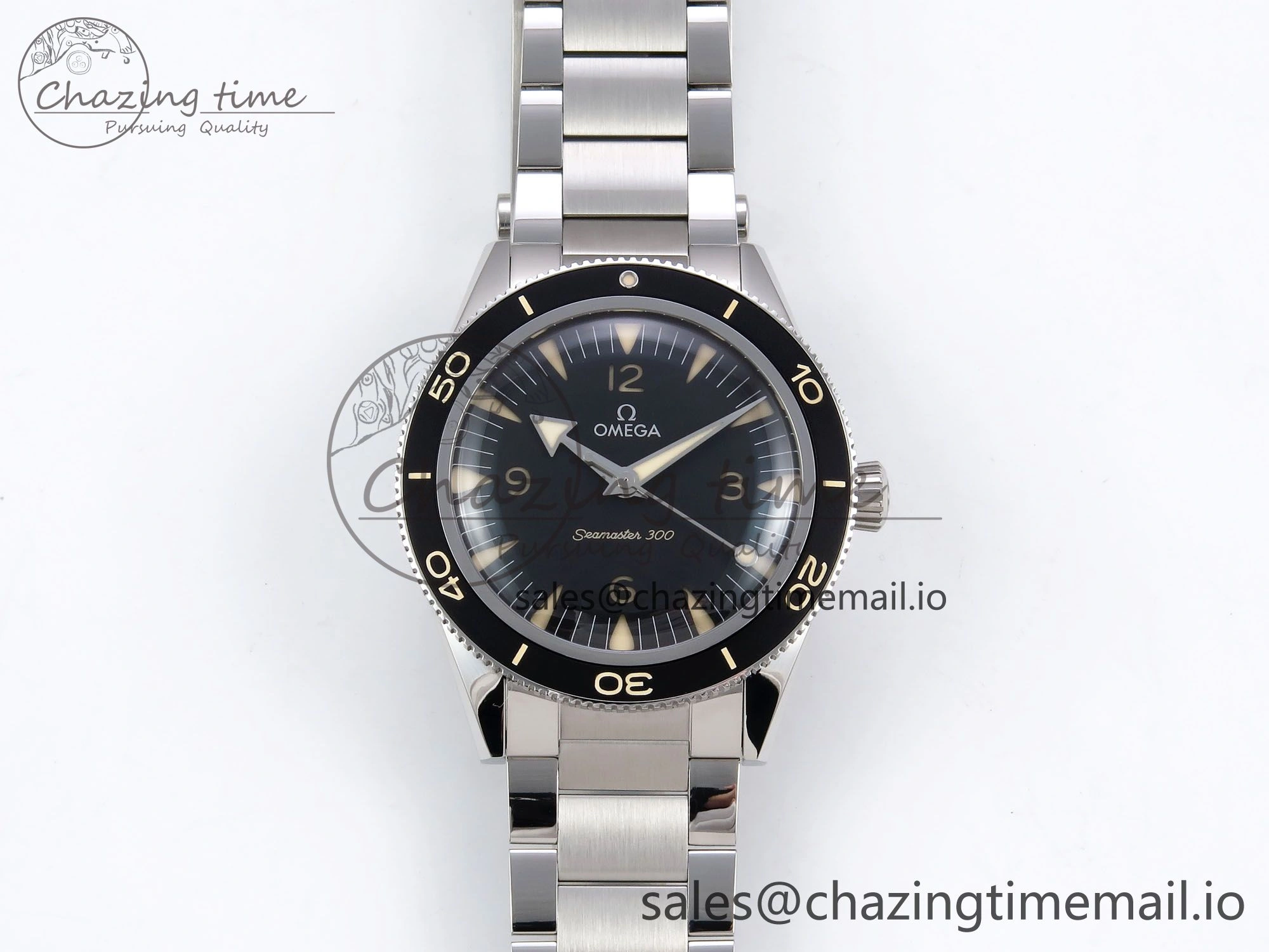 Seamaster 300 Heritage VSF 1:1 Best Edition Black Dial on SS Bracelet A8912 Super Clone