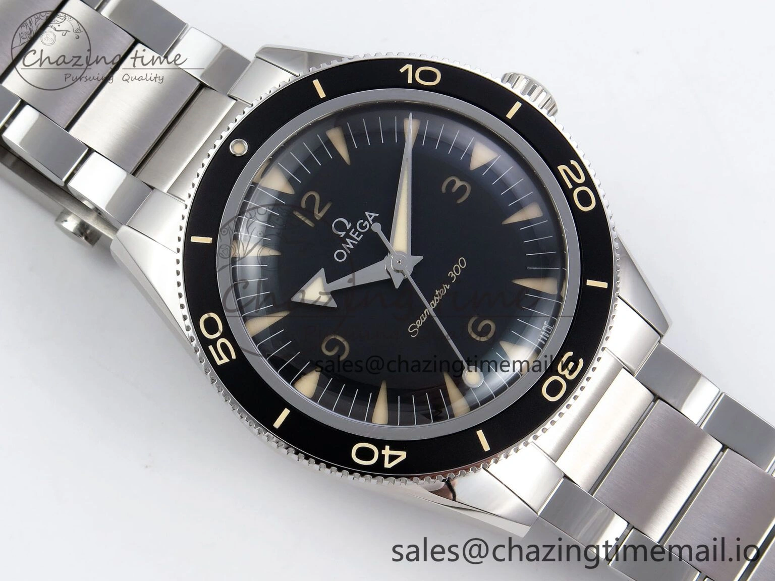 Seamaster 300 Heritage VSF 1:1 Best Edition Black Dial on SS Bracelet A8912 Super Clone