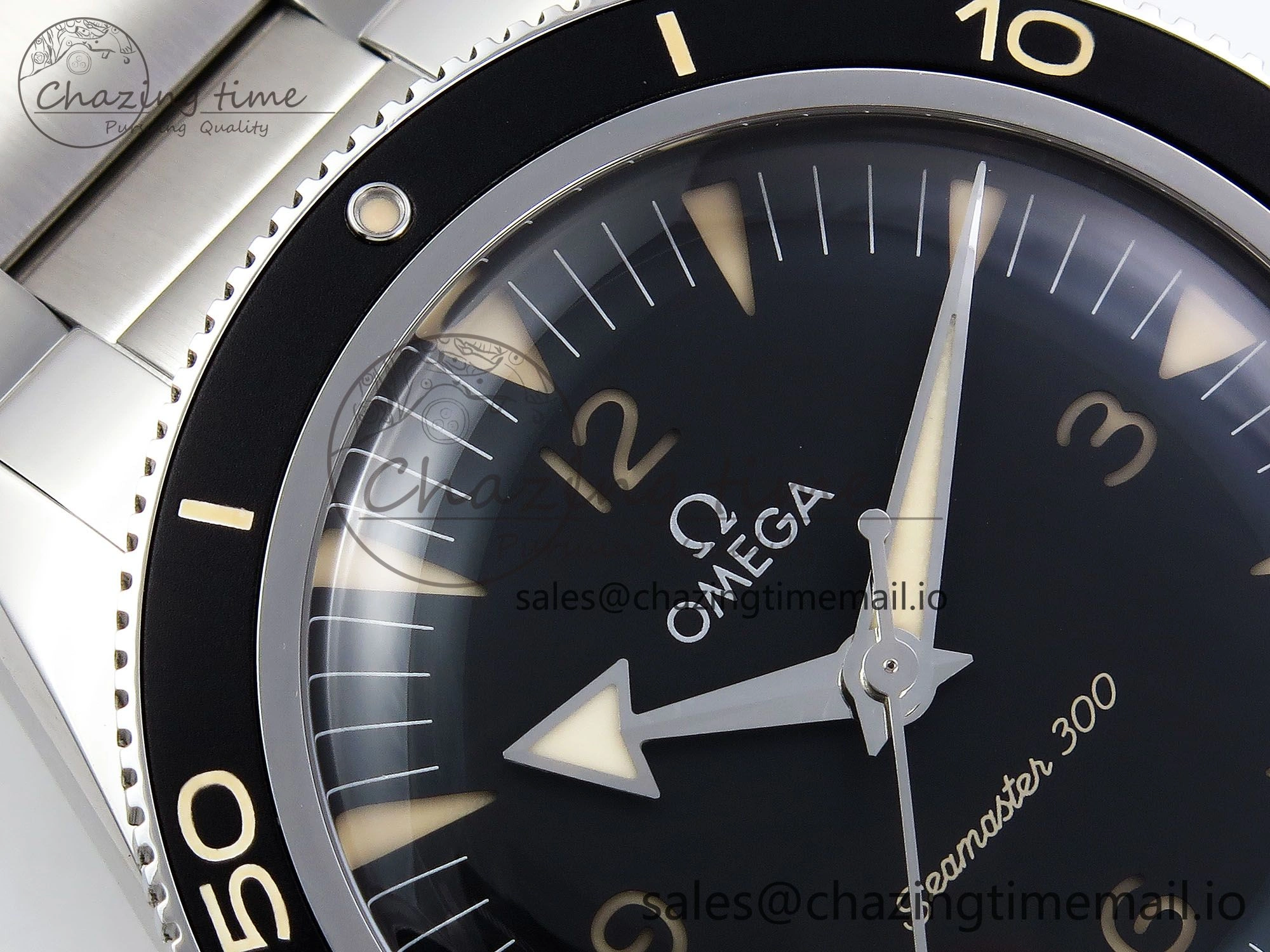 Seamaster 300 Heritage VSF 1:1 Best Edition Black Dial on SS Bracelet A8912 Super Clone