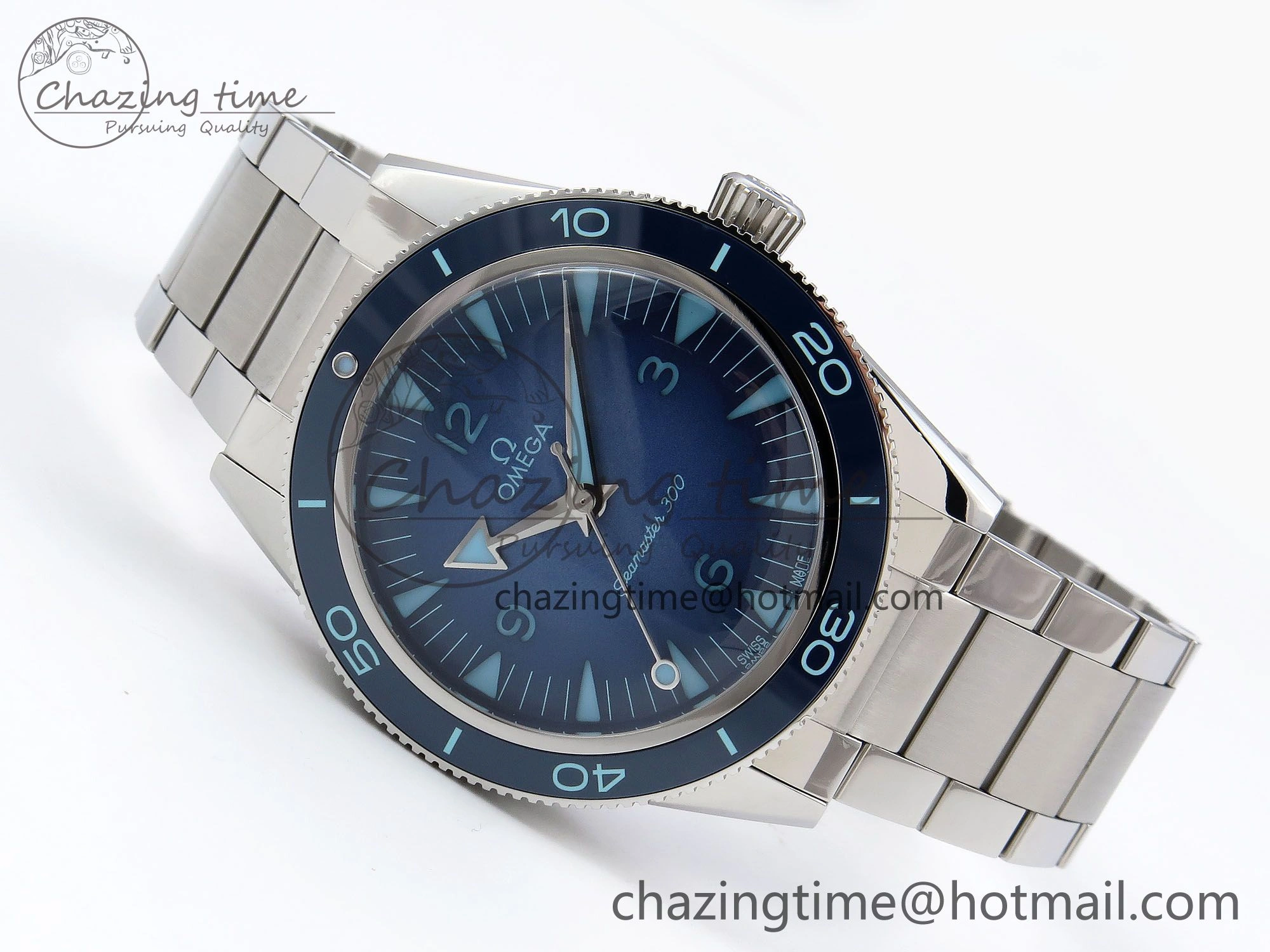 Seamaster 300 Heritage VSF 1:1 Best Edition Blue Dial on SS Bracelet A8912 Super Clone