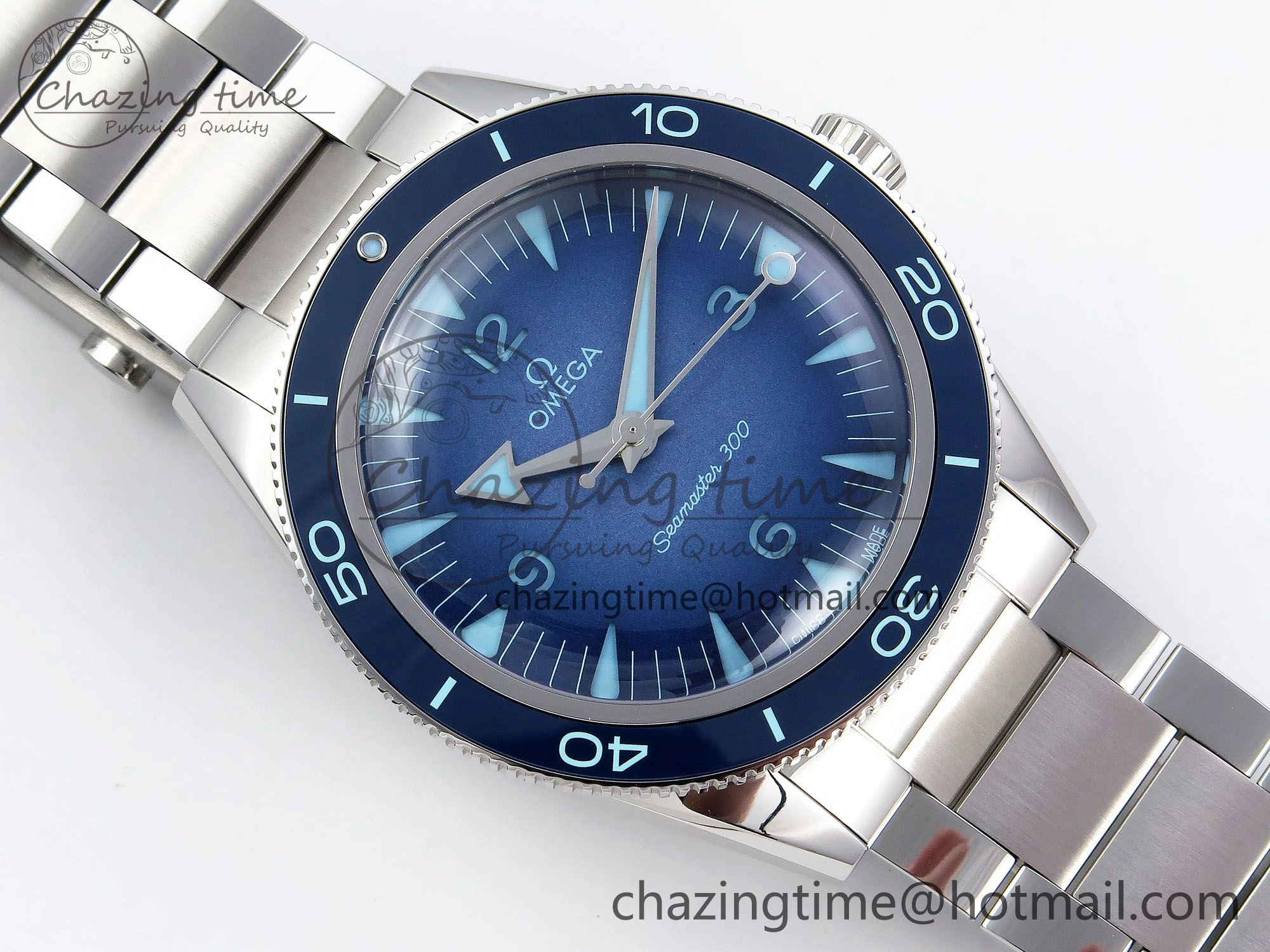 Seamaster 300 Heritage VSF 1:1 Best Edition Blue Dial on SS Bracelet A8912 Super Clone