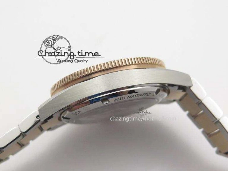 Seamaster 300 Master Co-Axial Liquidmetal V6F Best Edition RG Bezel On SS RG Bracelet A8400 (Free Nylon Strap)