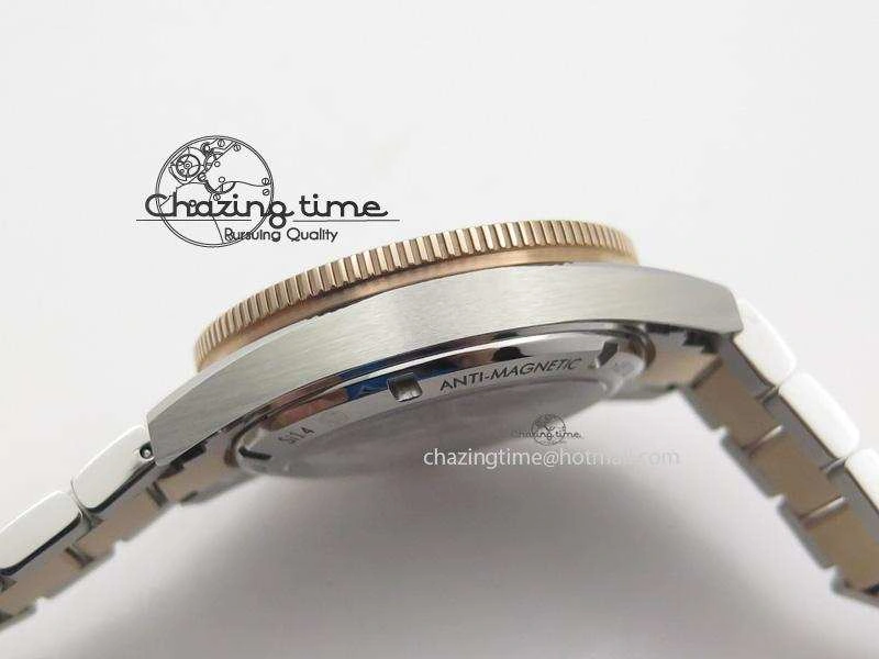 Seamaster 300 Master Co-Axial Liquidmetal V6F Best Edition RG Bezel On SS RG Bracelet A8400 (Free Nylon Strap)