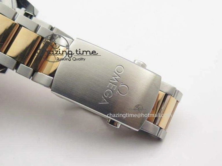 Seamaster 300 Master Co-Axial Liquidmetal V6F Best Edition RG Bezel On SS RG Bracelet A8400 (Free Nylon Strap)