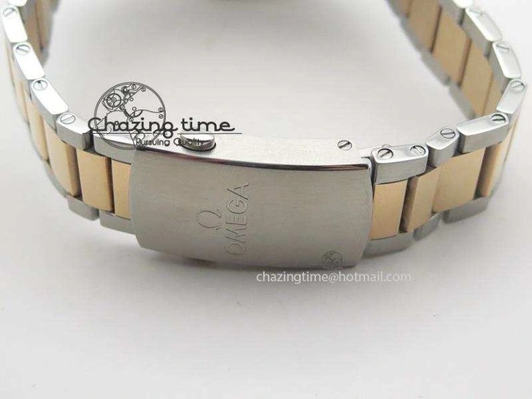 Seamaster 300 Master Co-Axial Liquidmetal V6F Best Edition RG Bezel On SS RG Bracelet A8400 (Free Nylon Strap)