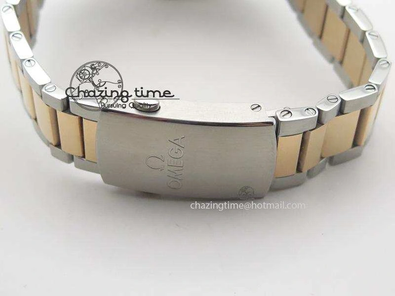 Seamaster 300 Master Co-Axial Liquidmetal V6F Best Edition RG Bezel On SS RG Bracelet A8400 (Free Nylon Strap)