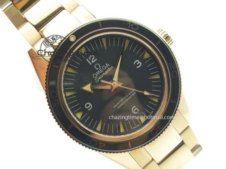 Seamaster 300 Master Co-Axial Liquidmetal V6F Best Edition RG On RG Bracelet A8400 (Free Nylon Strap)