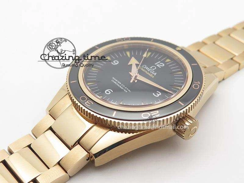 Seamaster 300 Master Co-Axial Liquidmetal V6F Best Edition RG On RG Bracelet A8400 (Free Nylon Strap)