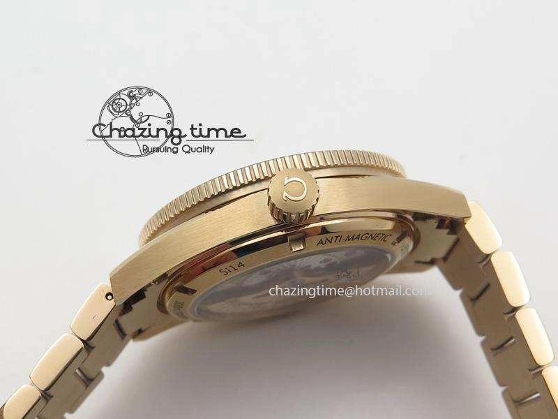 Seamaster 300 Master Co-Axial Liquidmetal V6F Best Edition RG On RG Bracelet A8400 (Free Nylon Strap)