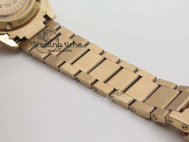 Seamaster 300 Master Co-Axial Liquidmetal V6F Best Edition RG On RG Bracelet A8400 (Free Nylon Strap)