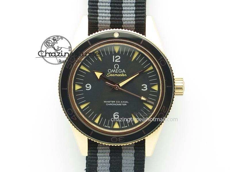 Seamaster 300 Master Co-Axial Liquidmetal V6F Best Edition RG On RG Bracelet A8400 (Free Nylon Strap)