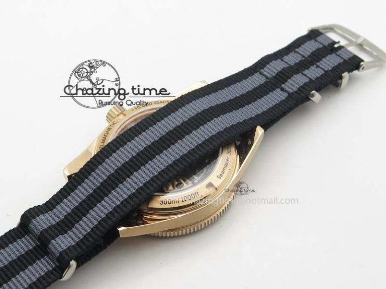 Seamaster 300 Master Co-Axial Liquidmetal V6F Best Edition RG On RG Bracelet A8400 (Free Nylon Strap)