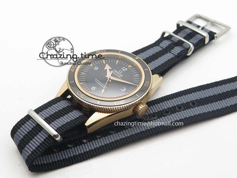 Seamaster 300 Master Co-Axial Liquidmetal V6F Best Edition RG On RG Bracelet A8400 (Free Nylon Strap)