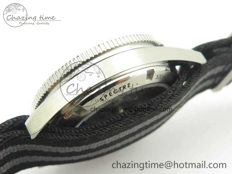 Seamaster 300 Master Spectre SS MKS Best Edition Black Dial On Nylon Strap A8400