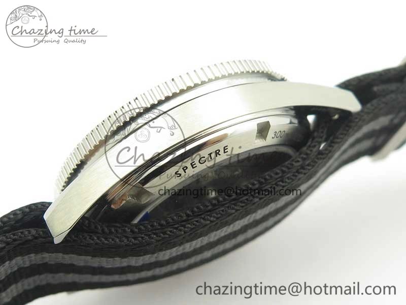 Seamaster 300 Master Spectre SS MKS Best Edition Black Dial On Nylon Strap A8400