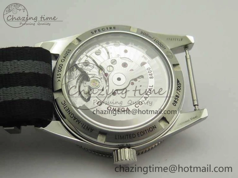 Seamaster 300 Master Spectre SS MKS Best Edition Black Dial On Nylon Strap A8400
