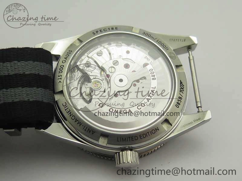 Seamaster 300 Master Spectre SS MKS Best Edition Black Dial On Nylon Strap A8400