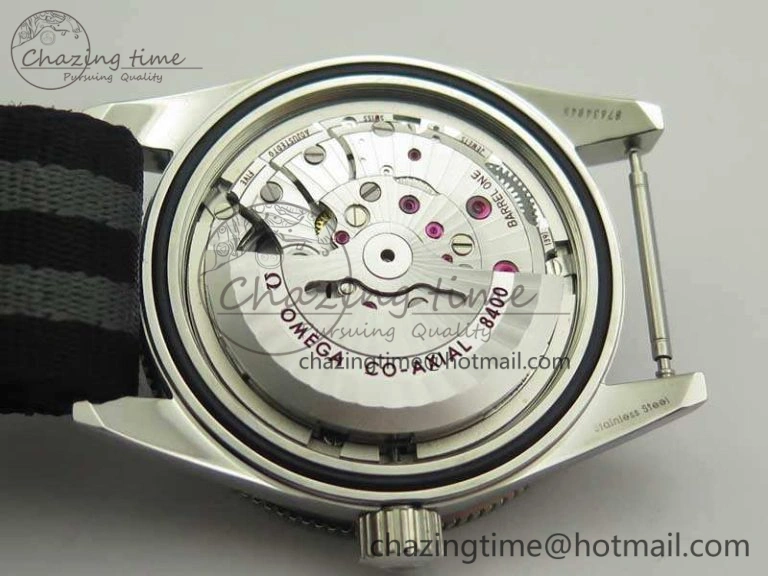 Seamaster 300 Master Spectre SS MKS Best Edition Black Dial On Nylon Strap A8400