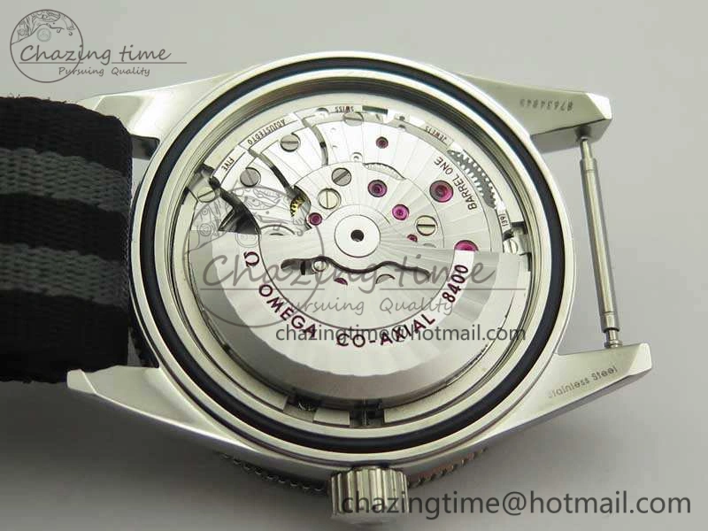 Seamaster 300 Master Spectre SS MKS Best Edition Black Dial On Nylon Strap A8400