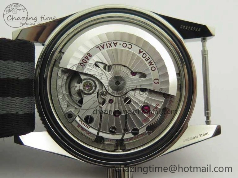 Seamaster 300 Master Spectre SS MKS Best Edition Black Dial On Nylon Strap A8400