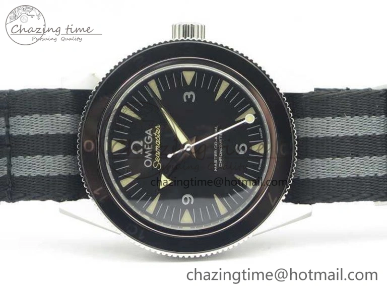 Seamaster 300 Master Spectre SS MKS Best Edition Black Dial On Nylon Strap A8400
