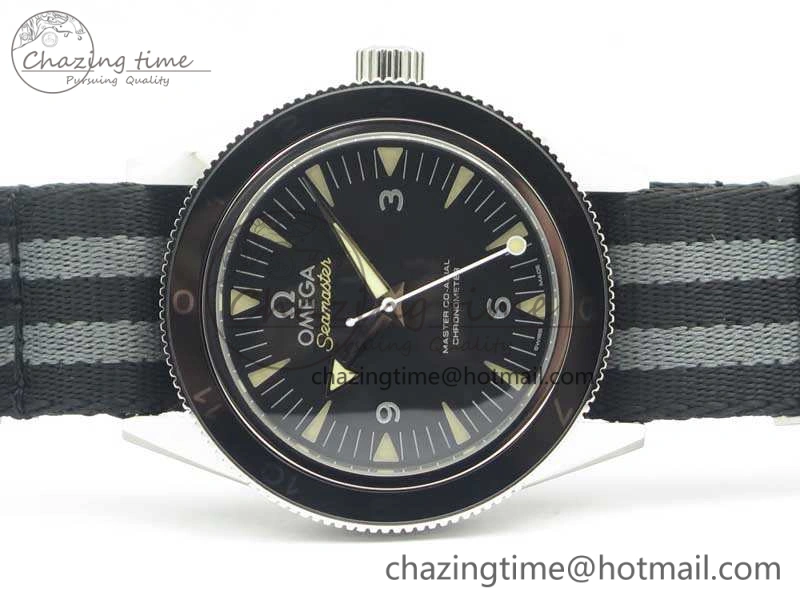 Seamaster 300 Master Spectre SS MKS Best Edition Black Dial On Nylon Strap A8400