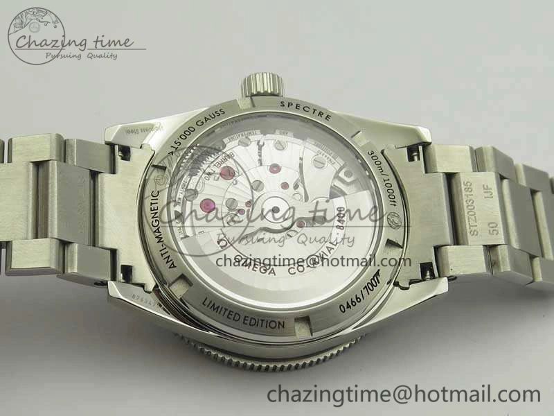 Seamaster 300 Master Spectre SS MKS Best Edition Black Dial On SS Bracelet A8400