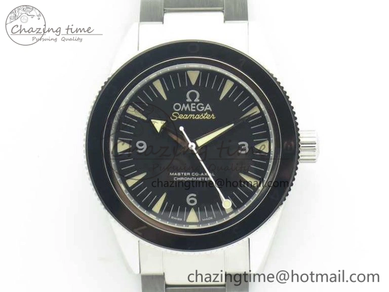 Seamaster 300 Master Spectre SS MKS Best Edition Black Dial On SS Bracelet A8400