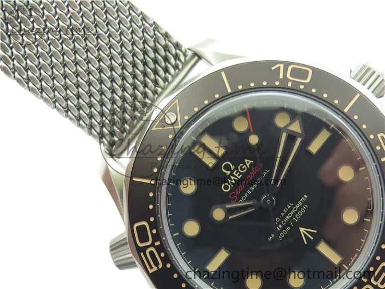Seamaster 300 “No Time to Die” Limited Edition ORF 1:1 Best Edition on SS Mesh Bracelet A8806 (Free Nato Strap)