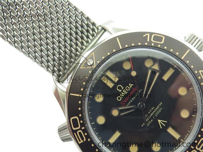 Seamaster 300 “No Time to Die” Limited Edition ORF 1:1 Best Edition on SS Mesh Bracelet A8806 (Free Nato Strap)