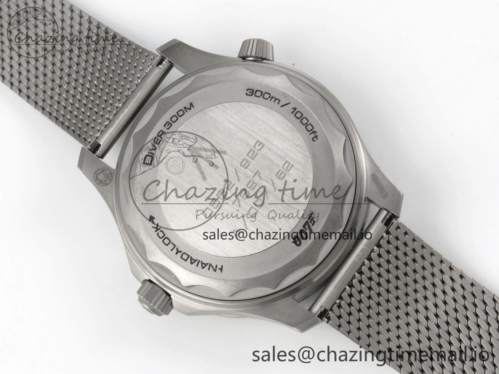 Seamaster 300 “No Time to Die” V6 Titanium VSF 1:1 Best Edition On Titanium Mesh Bracelet A8806 (Free Nato)