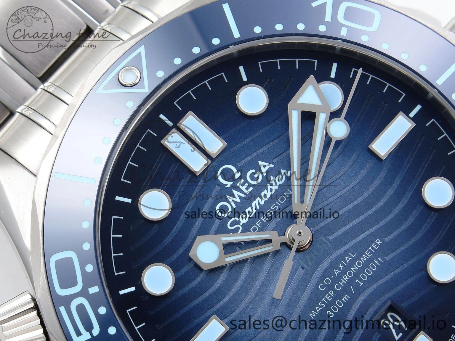Seamaster 300 VSF 1:1 Best Edition Summer Blue Dial on SS Bracelet A8800
